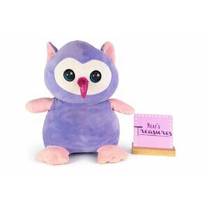 Midwood Brands OWL Lilac Purple Pink Accents Soft Squishy 16" Bird Animal Plush